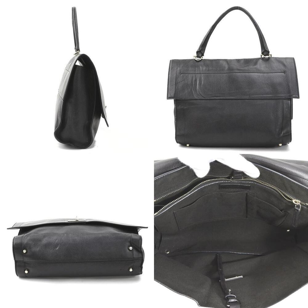 Givenchy tooth black grained handbag Shark leather Black